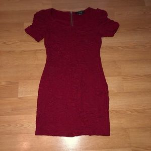 Beautiful red ruffled dress